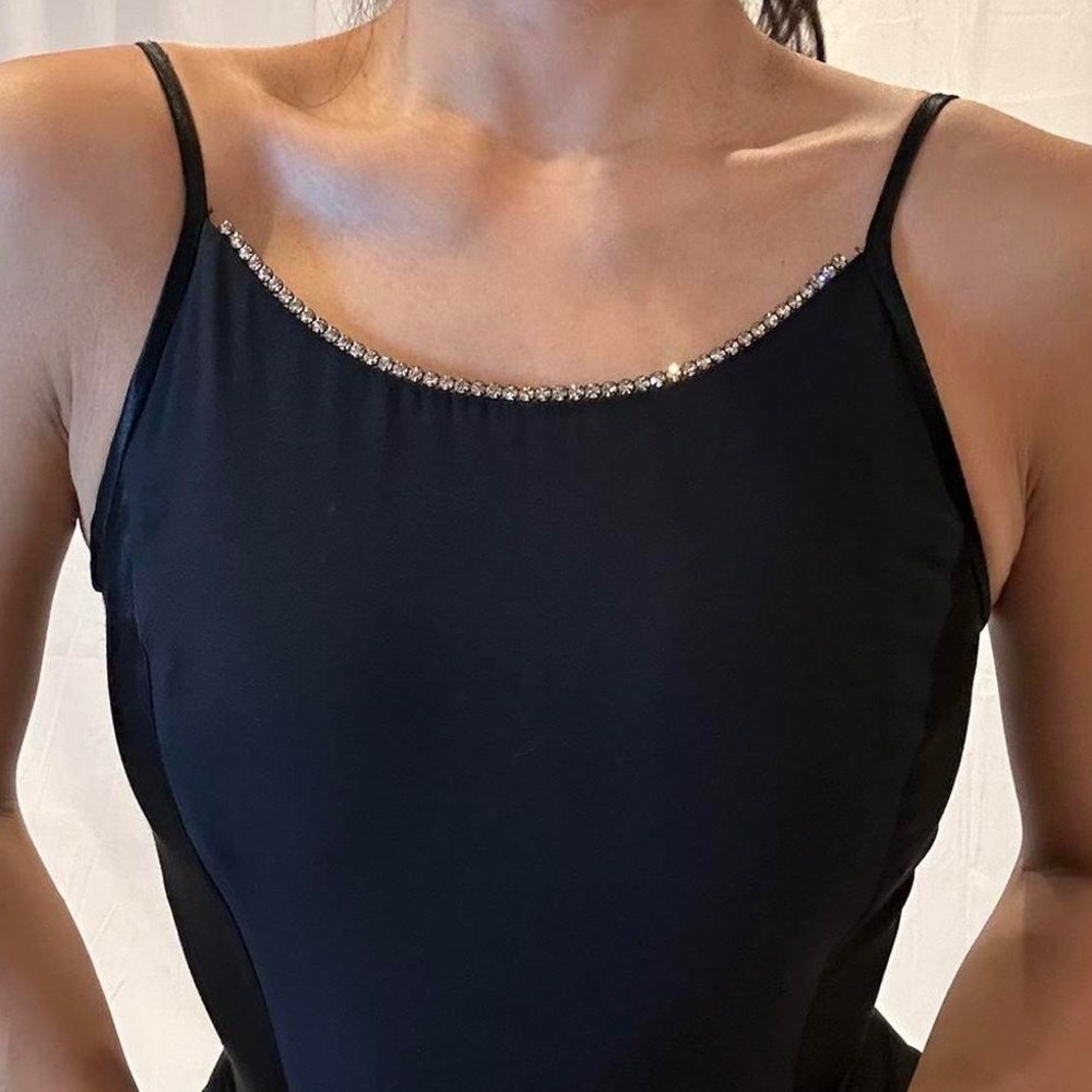 Elegant Black Spaghetti Strap Dress
